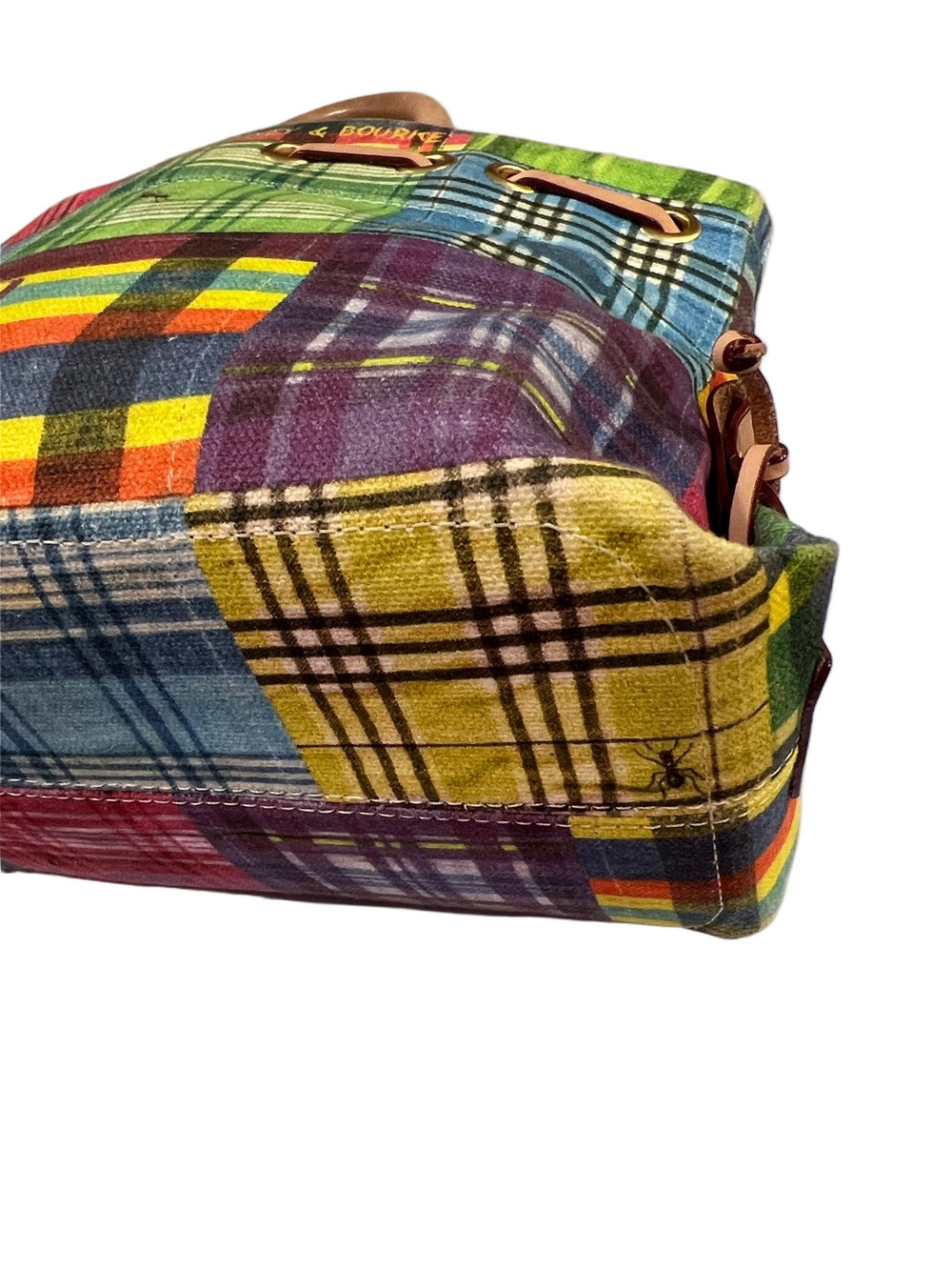 Dooney & Bourke Picnic Plaid Madras Tote in Patchwork - Picture 8 of 13